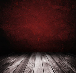 Ready platform with red background 