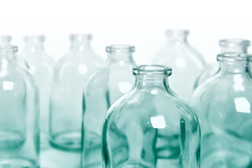  Close up to many empty bottles 