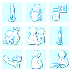 健康診断アイコン2（ブルー）