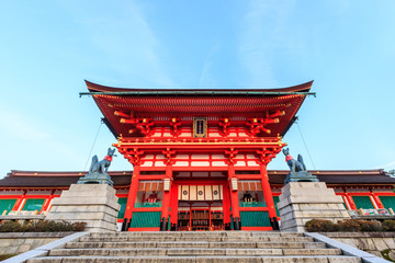 The Tori gates at Fushimi Inari Shrine in Kyoto