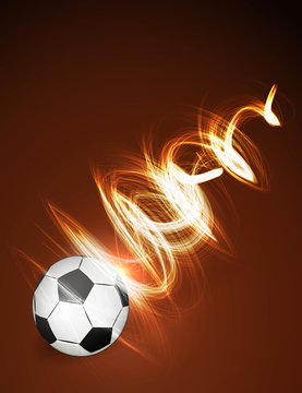 Soccer ball in fire