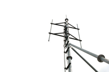 Telephone mono pole, Transmitter for mobile connection isolated