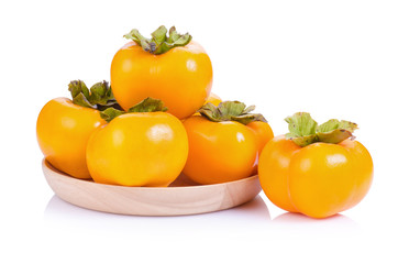 persimmon on white background
