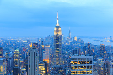 Fototapeta na wymiar New York City with skyscrapers