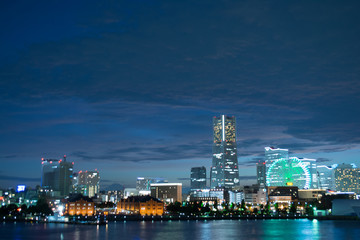 Obraz na płótnie Canvas Night View at Minatomirai, Yokohama in Japan