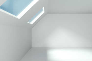 Empty Room ceiling window
