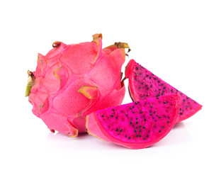 dragon fruit on white background