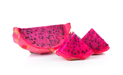 dragon fruit on white background