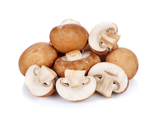 champignon mushrooms isolated on white