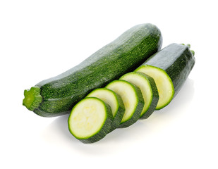 Fresh zucchini isolated on white