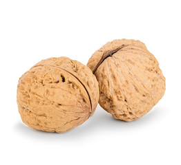 walnuts close-up isolated on a white background