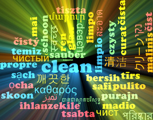 Clean multilanguage wordcloud background concept glowing