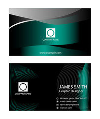 Professional and designer business card set or visiting card set
