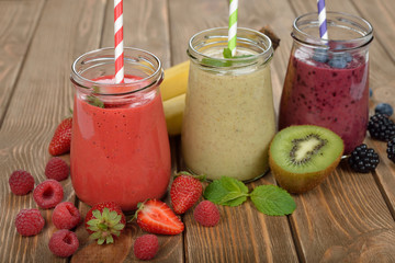 Various berry smoothies