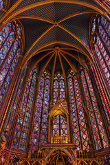 Stained Glass Sainte Chapelle  Cathedral Paris France