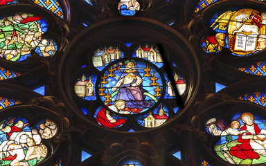 Jesus Sword Rose Window Stained Glass Sainte Chapelle Paris