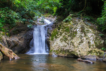 Krok E Dok Waterfall in Rainforest, Thailand.