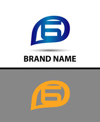 Vector sign spherical number 6 logo
