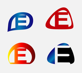 Letter E logo icon design template elements
