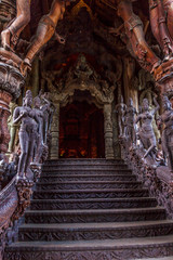 Sanctuary of Truth is a temple construction in Pattaya, Thailand