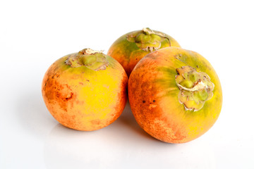 raw betel nut isolated on white background.