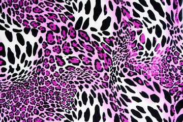 texture of print fabric stripes leopard for background