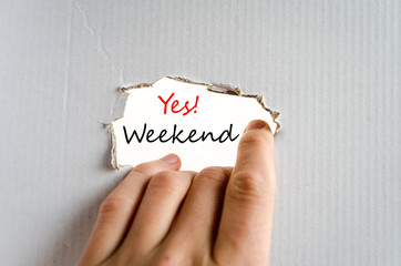 Weekend Text Concept