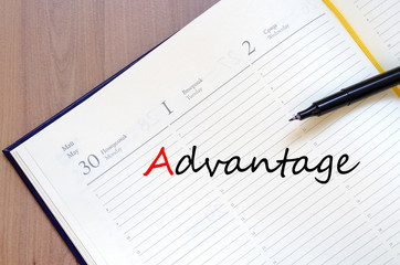 Advantage text concept