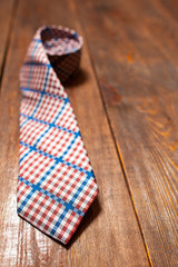 New men's checkered tie