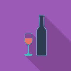 Wine flat icon
