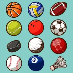 Cercles muraux Sports de balle  Sport Balls Vector Set 