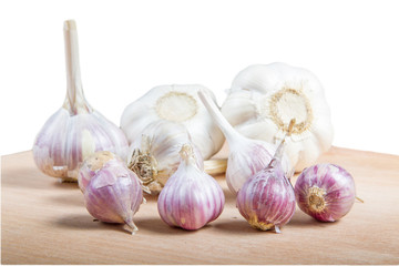Organic garlic .