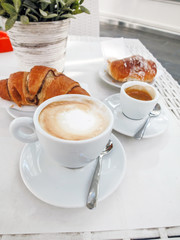 Croissant and a cup of coffee