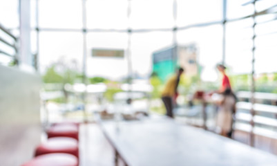 image of Coffee shop blur background with bokeh