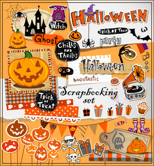 Halloween scrapbook elements 
