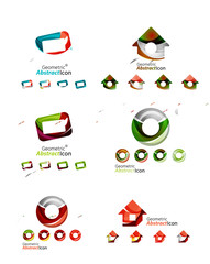 Universal abstract geometric shapes - business emblems