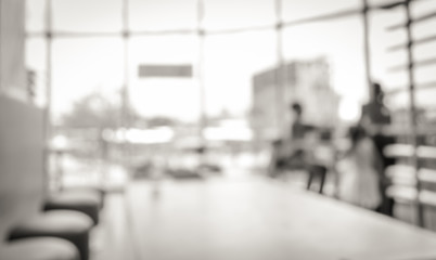 Fototapeta premium image of Coffee shop blur background with bokeh