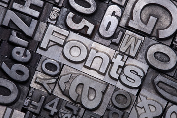 Bleisatz Buchstaben