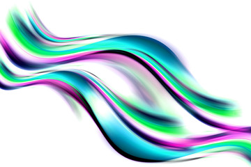 Fototapeta na wymiar Multicolor Abstract Waves Art Composition Background