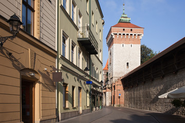 Florianska Gate in Old Town of Krakow - obrazy, fototapety, plakaty