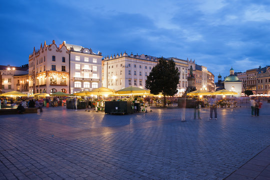 Krakow Main Square by Night