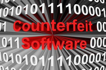 counterfeit software is presented in the form of binary code