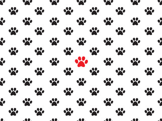 seamless animal footprint pattern