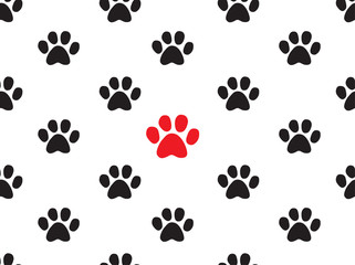 Fototapeta na wymiar seamless animal footprint pattern