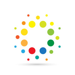 Dotted icon logotype template background