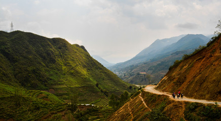 Way to village on the mountain