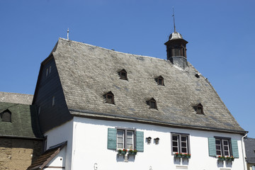 Fototapeta na wymiar Historisches Rathaus in Neuwied-Engers am Rhein, Deutschland