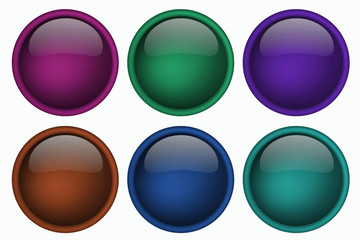 button shiny isolated on white background