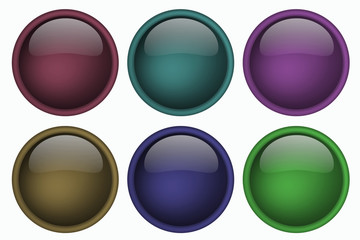 button shiny isolated on white background