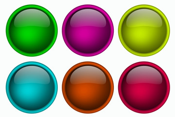 button shiny isolated on white background